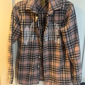 october very own pink size small flannel